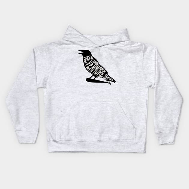 Copy of The Raven Nevermore design Kids Hoodie by artbleed